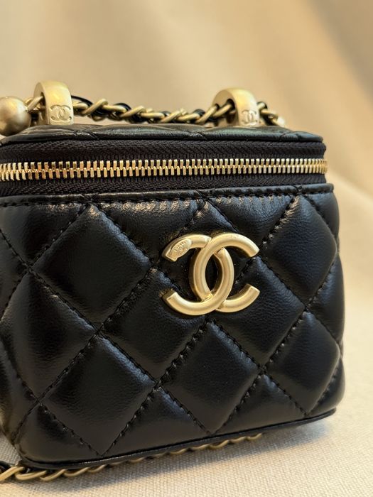 Geanta chanel vanity bag mini piele naturala
