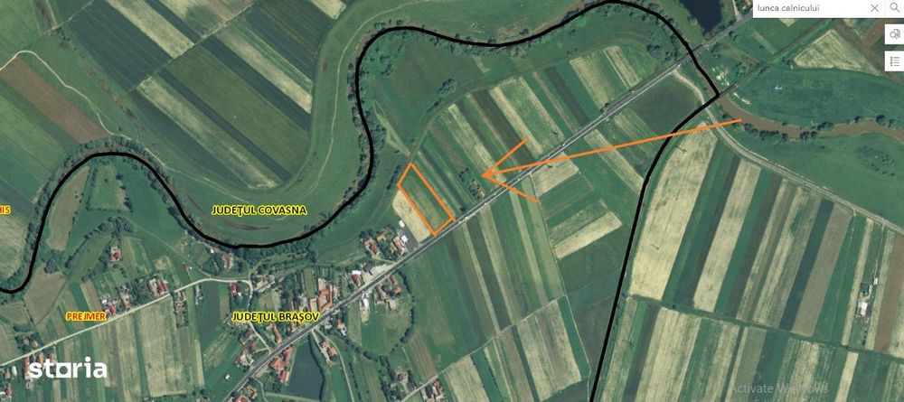 Teren inntravilan Lunca Calnicului - Comuna Prejmer - front 43 m