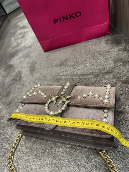 Оригинална дамска чанта PINKO Pinko Love Velvet Pearls