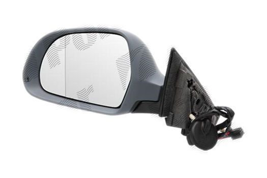 Oglinda exterioara Audi A3, 04.202010 Model 3 Usi, partea Dreapta, culoare sticla crom, sticla convexa, carcasa grunduita, cu incalzire, ajustare