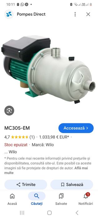 Pompa apa willo 220v