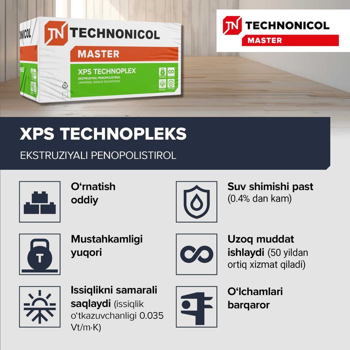 XPS TECHNOPLEX Ekstruzion penopolistirol