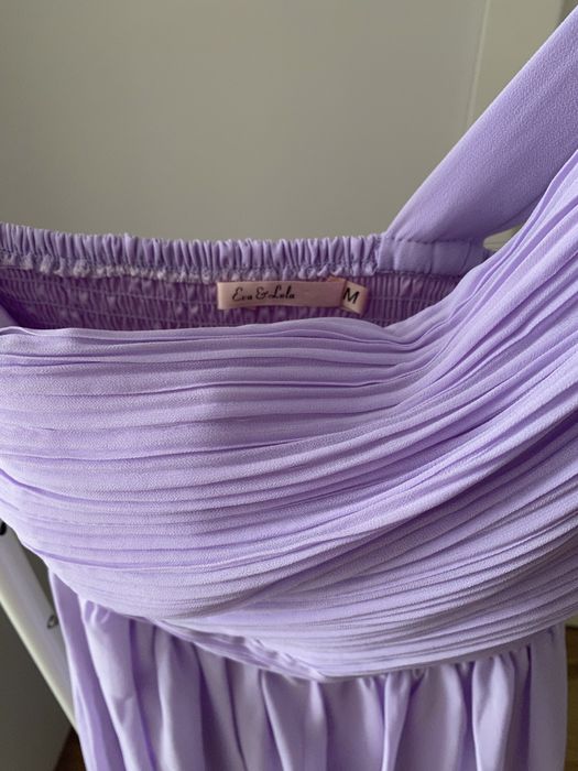 Дълга официална рокля в лавандулов цвят, М