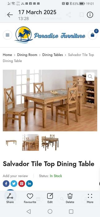 Кухненска маса със 6 стола