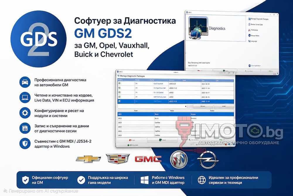 Софтуер за Диагностика GM GDS2 за GM Opel Vauxhall Buick Chevrolet