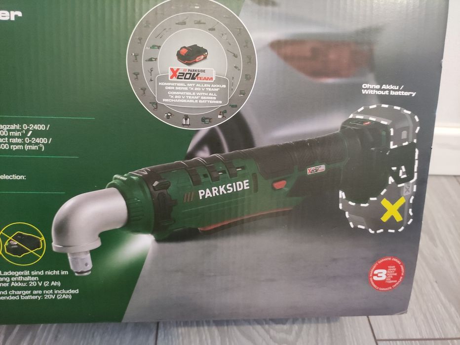 Cheie clichet cu impact parkside pe acumulator de 20 V