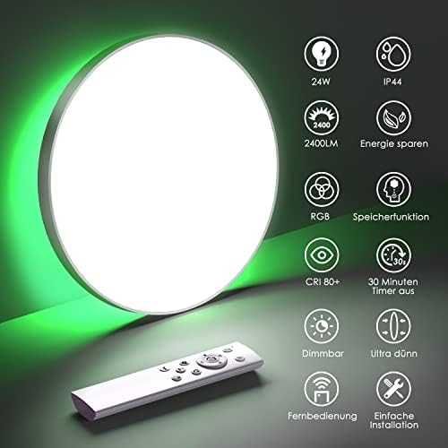 LED плафон 24W RGB с дистанционно димируем 3000–6500K