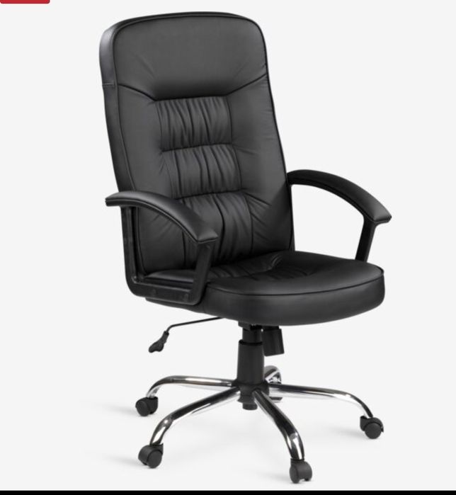 Офис стол SKODSBORG черна изкуствена кожа/хром