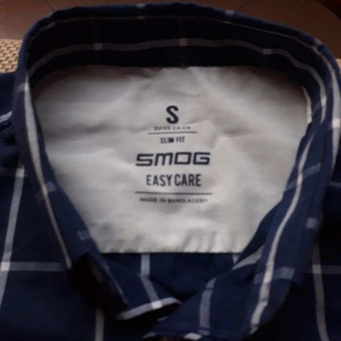 Чисто нова мъжка риза с къс ръкав "SMOG"