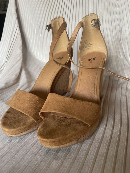 H&M сандали с коркова платформа 37