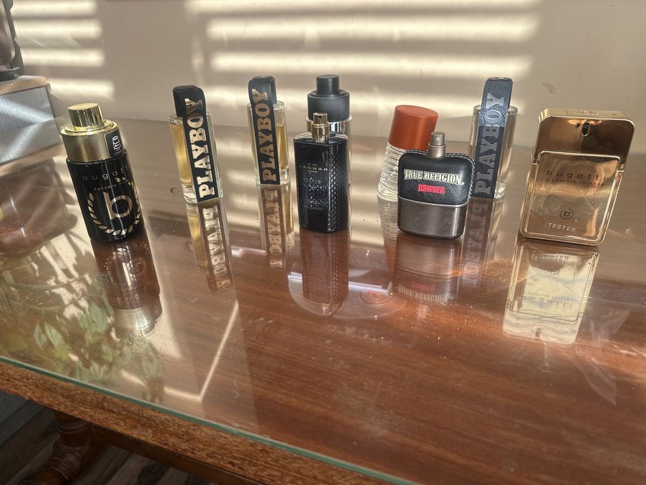 Прафюми bugatti , playboy , bruno banani, jaguar и true religion