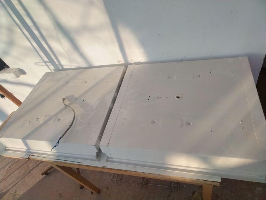 Осветително тяло за пури 4x60см, за вграждане в растерен таван, бяло т