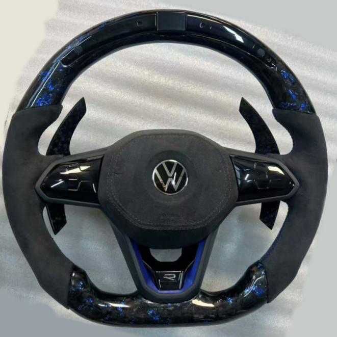 Volkswagen спортен волан – Alcantara & Carbon Blue