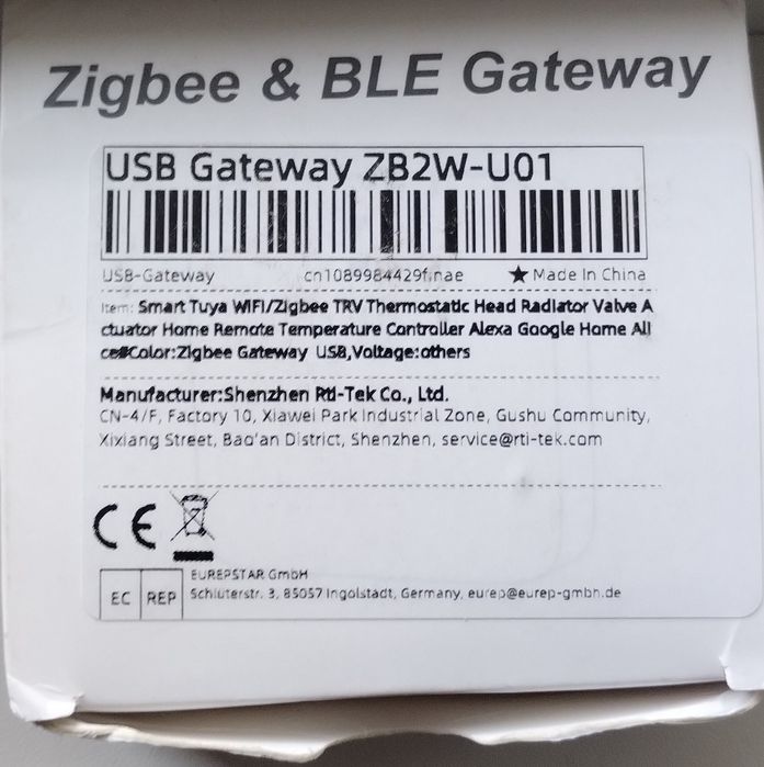 Tuya Zigbee & BLE Мултифункционален Гейтуей (Хъб) – USB Type-C
