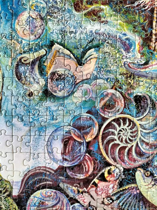 Merlin puzzle frumos fixat ca tablou, cu ramă