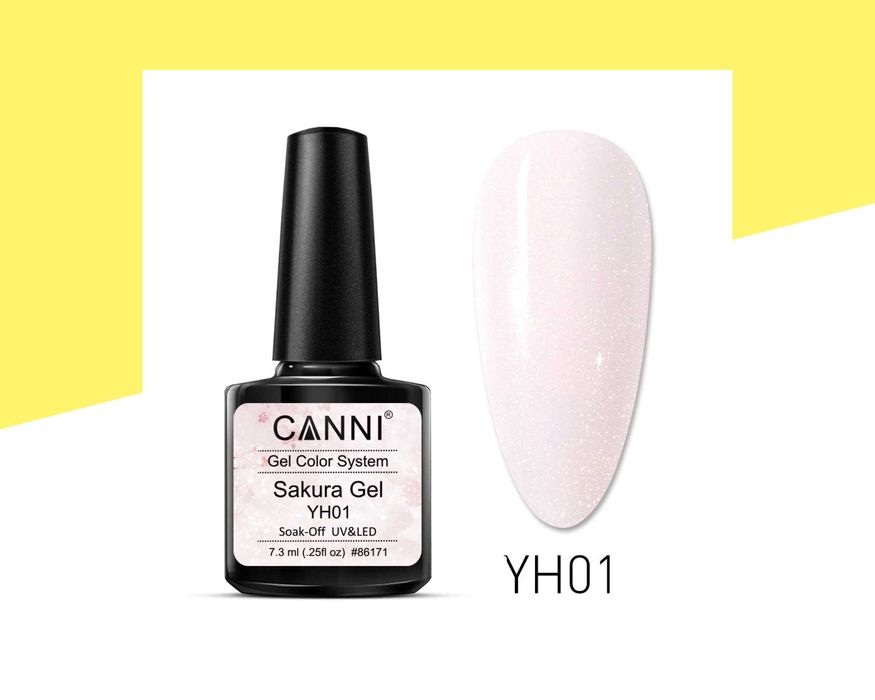 Професионален UV/LED брокатен гел лак CANNI, натурални цветове