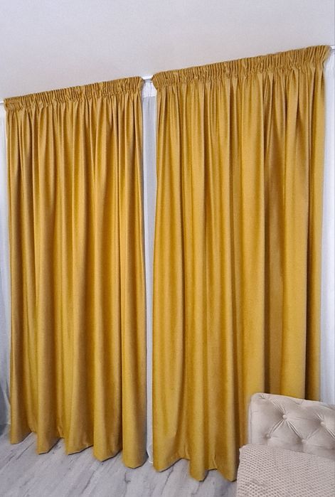 Draperii muștar, 350 lei