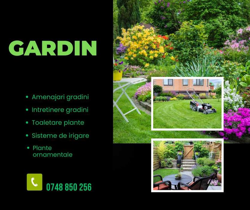 Amenajări Grădini și Spații Verzi | Gazon, Irigații, Toaletări, Plante