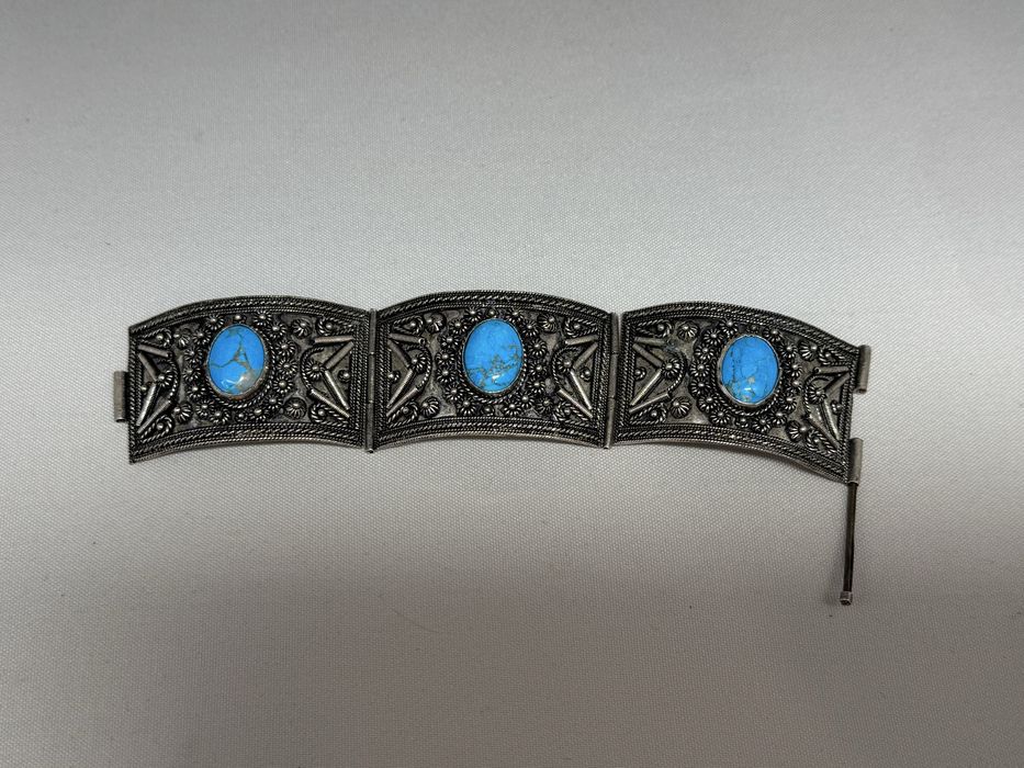 Bratara Navajo din argint si turcoaz