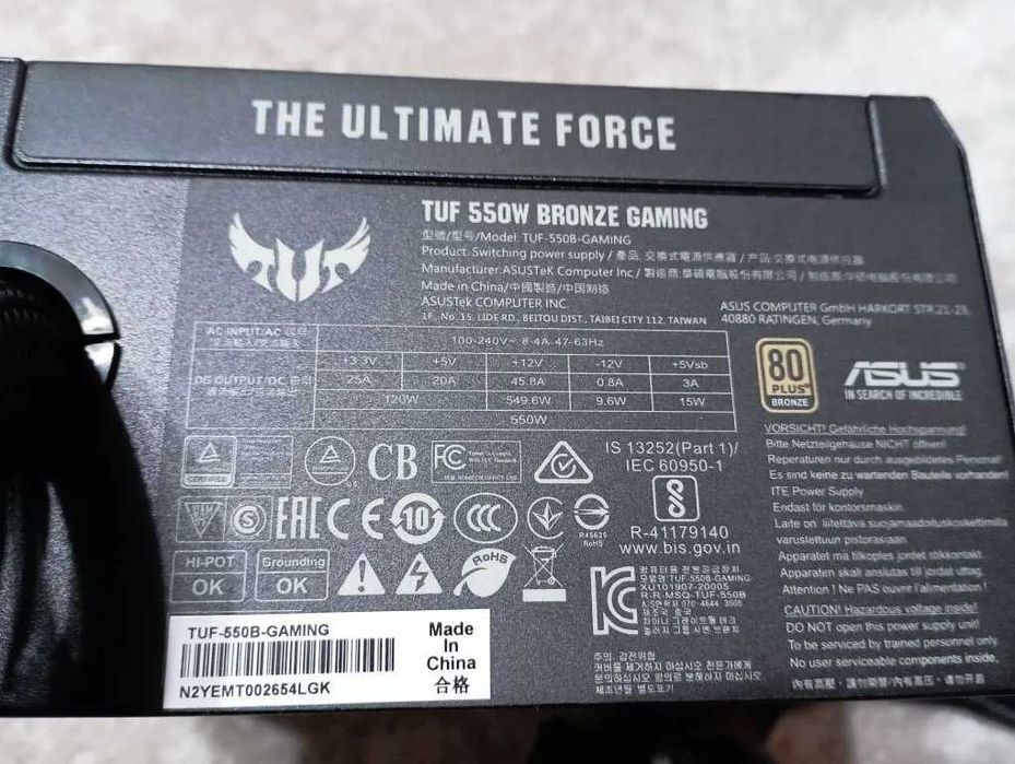 Блок питания ATX 550W ASUS