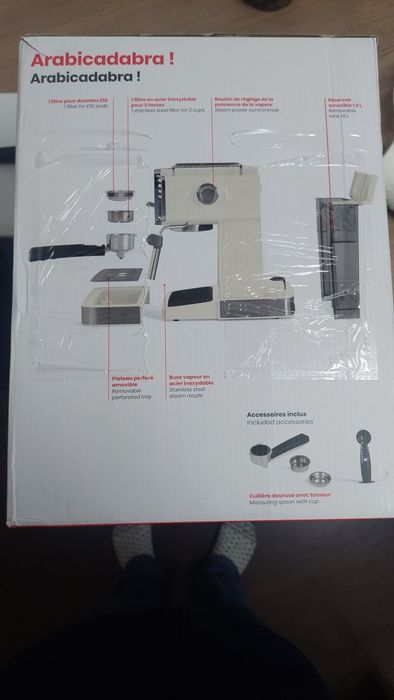 sigilat espressor manual Livoo dod174 , 15 bari , 1350w , duza spumat