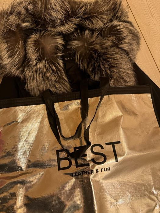 Parca cu blana de vulpe(impermeabila)