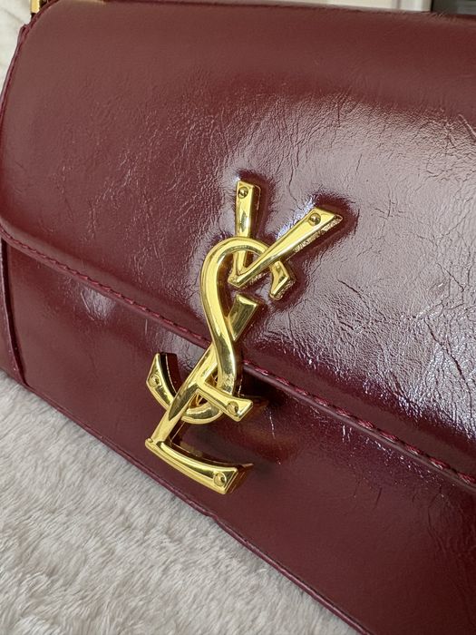 Сумка багет, бордового цвета