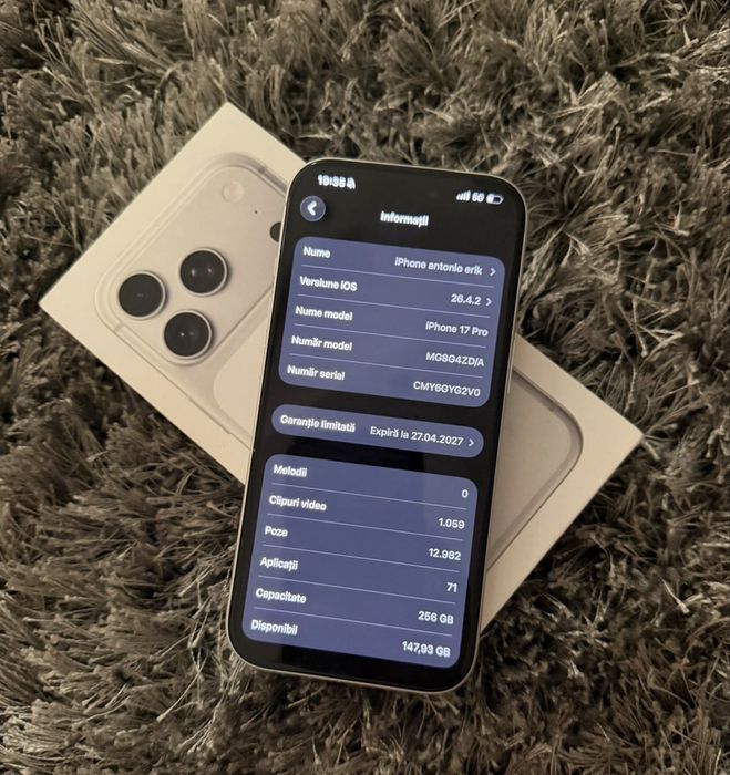 IPhone 17 pro 256 / 50 cicluri / Neverlocked / Garantie