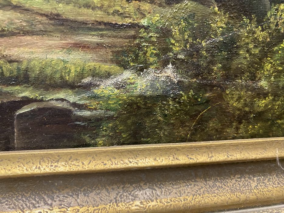 Маслена картина планински пейзаж Robert Demachy Франция 1914