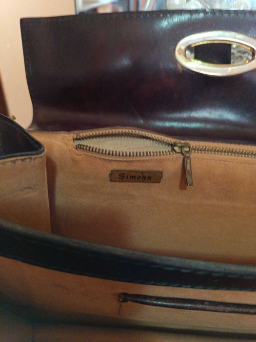 Geantă damă piele naturală maro vintage – preț bun!