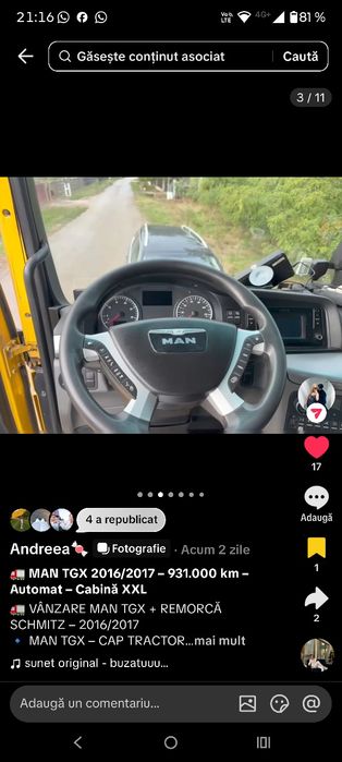 De vânzare  MAN TGX
