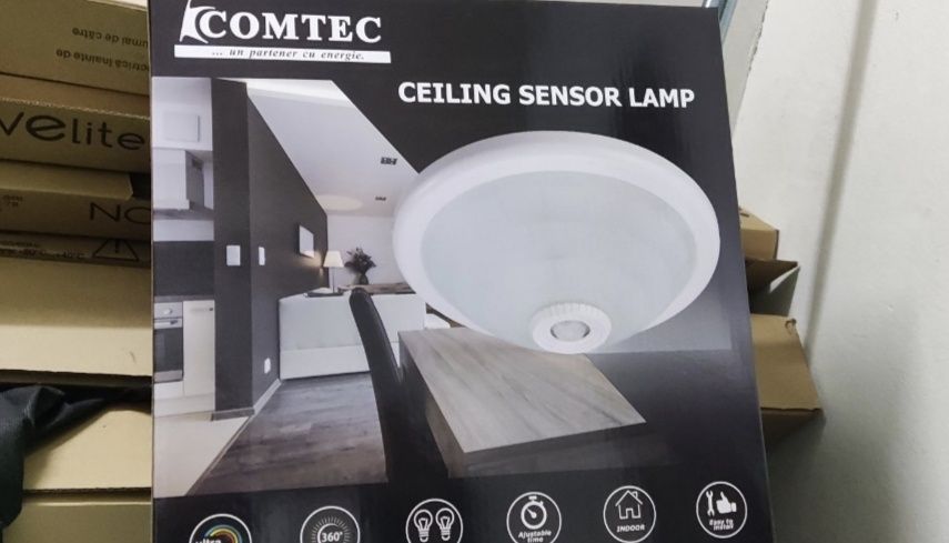 Plafoniera led cu senzor 360⁰ 2 becuri noi nefolosite în cutie