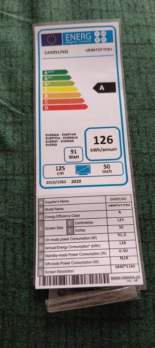 TV Samsung 125 cm  ue50 4K UHD