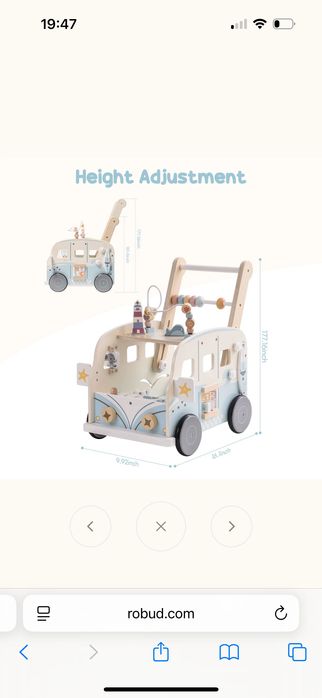 ROBUD jucarie de impins educativa pentru copii nou, sigilat