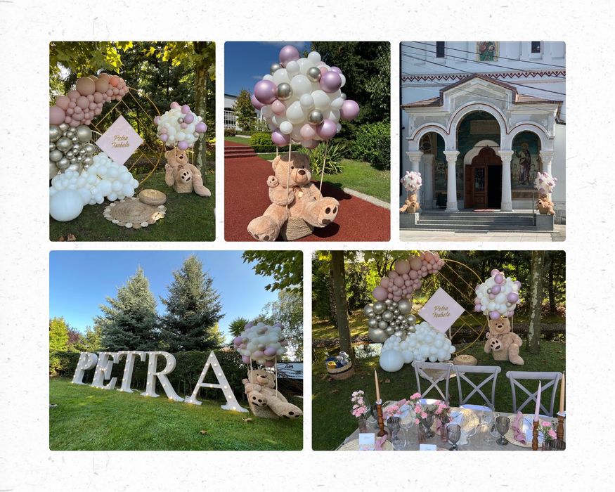 Decor BOTEZ ALL INCLUSIVE (litere volumetrice, photo corner baloane)