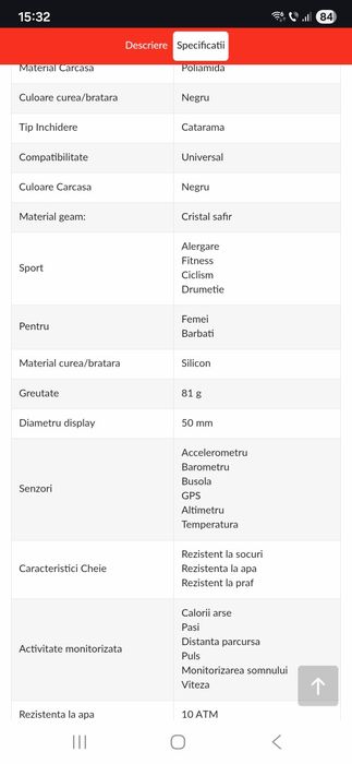 Ceas SUUNTO 9 BARO Negru Titanium  G1