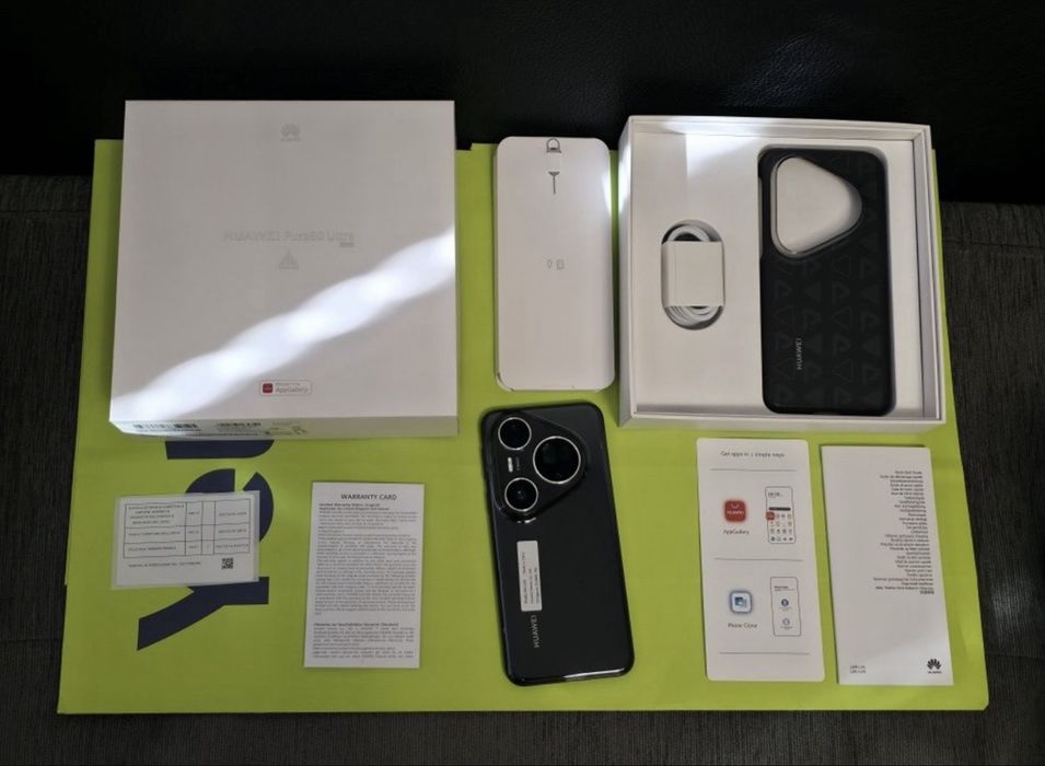 КАТО НОВ 512GB Huawei Pura 80 ULTRA Yettel Гаранция 2028 GOLDEN BLACK