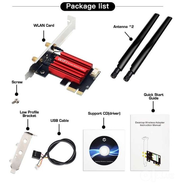 Новый адаптер (Wi-Fi (2 диапазона) + Bluetooth) -  новое с гарантией