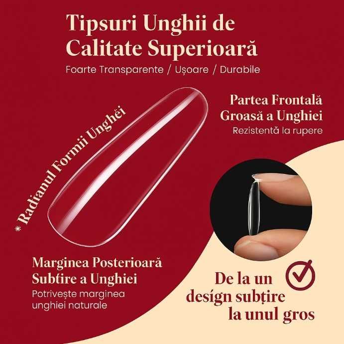 Set 264 Tipsuri Unghii False - Sigilate, Livrare Gratuita