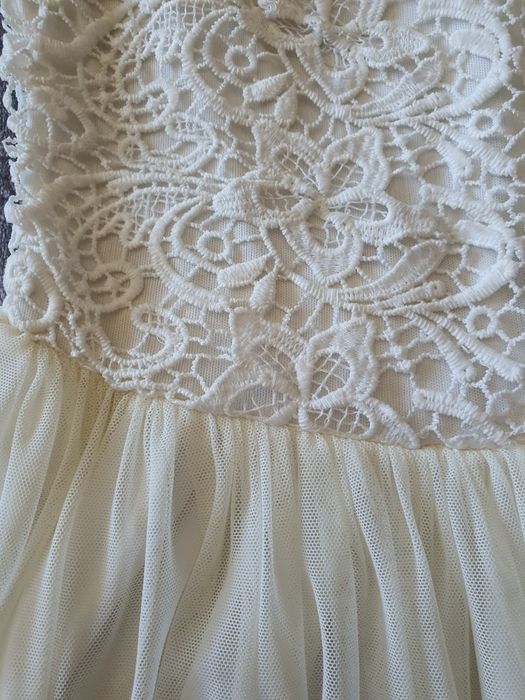 Rochie alba, ocazie, fete, 10 ,11, 12, 13 ani,  150/ 32/ XXS