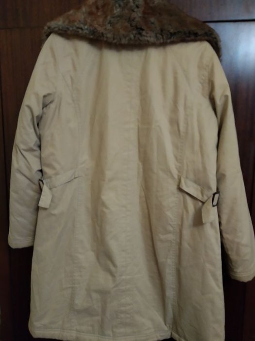 Дамска грейка с подвижна яка ,палто еко