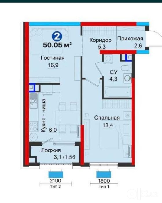 Продажа квартиры в ЖК YANGI BAXT от NRG  2/9/9