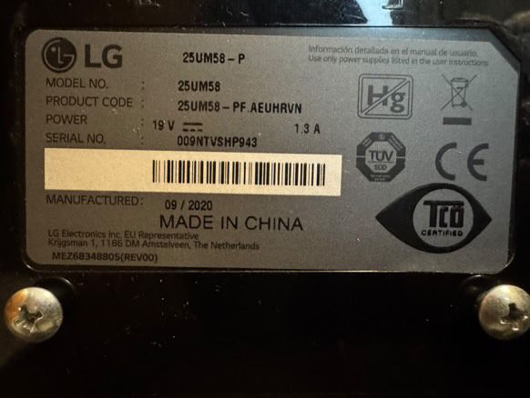 Монитор LG 25 инча