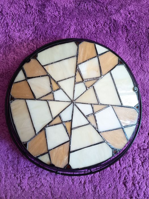 Set 2 lămpi stil Tiffany / Corpuri iluminat vitraliu sticlă