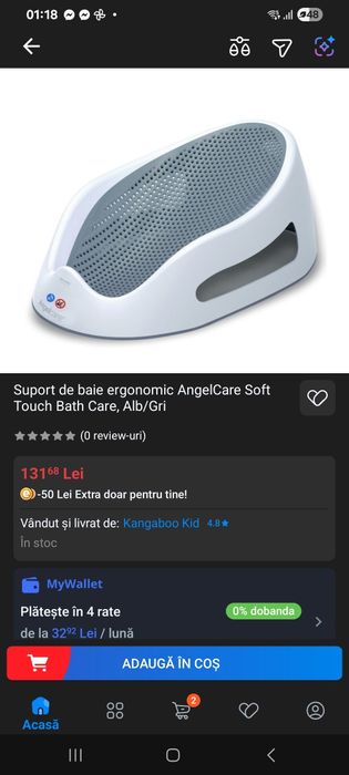Suport pentru baie ergonomic ca nou