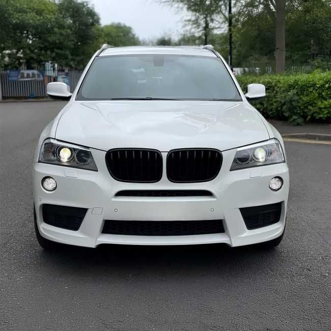 Grile Nari Simple BMW X3 F25 Non-Facelift 2011-2014, Negru Lucios, M Performance Style