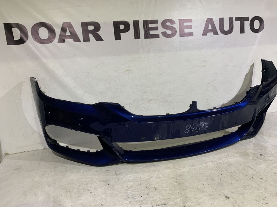 Bara fata BMW Seria 5, G30/G31, M-Sport, 2016, 2017, 2018, 2019, 2020, cod origine OE 51118064928, cu gauri pentru senzori de parcare.