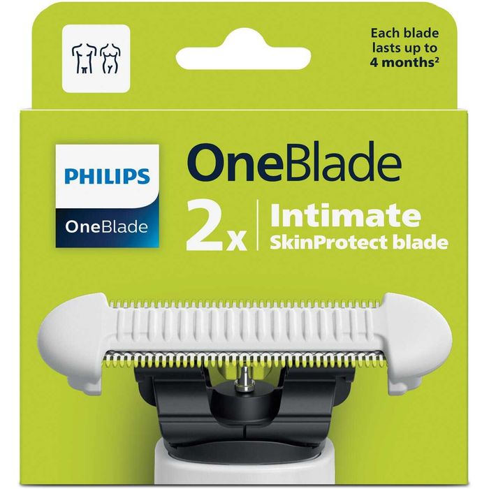 Lame de schimb PHILIPS OneBlade Intimate, unisex, 2 bucăți