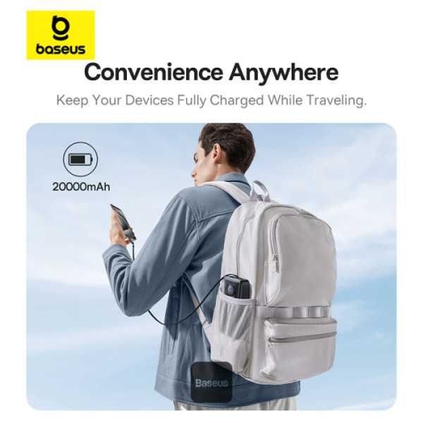 Baseus PowerBank 20000 мАч 65W Выдвижным Кабелем USB-C. Есть доставка