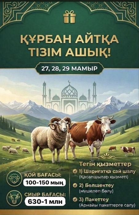 Құрбан, қой, сиыр